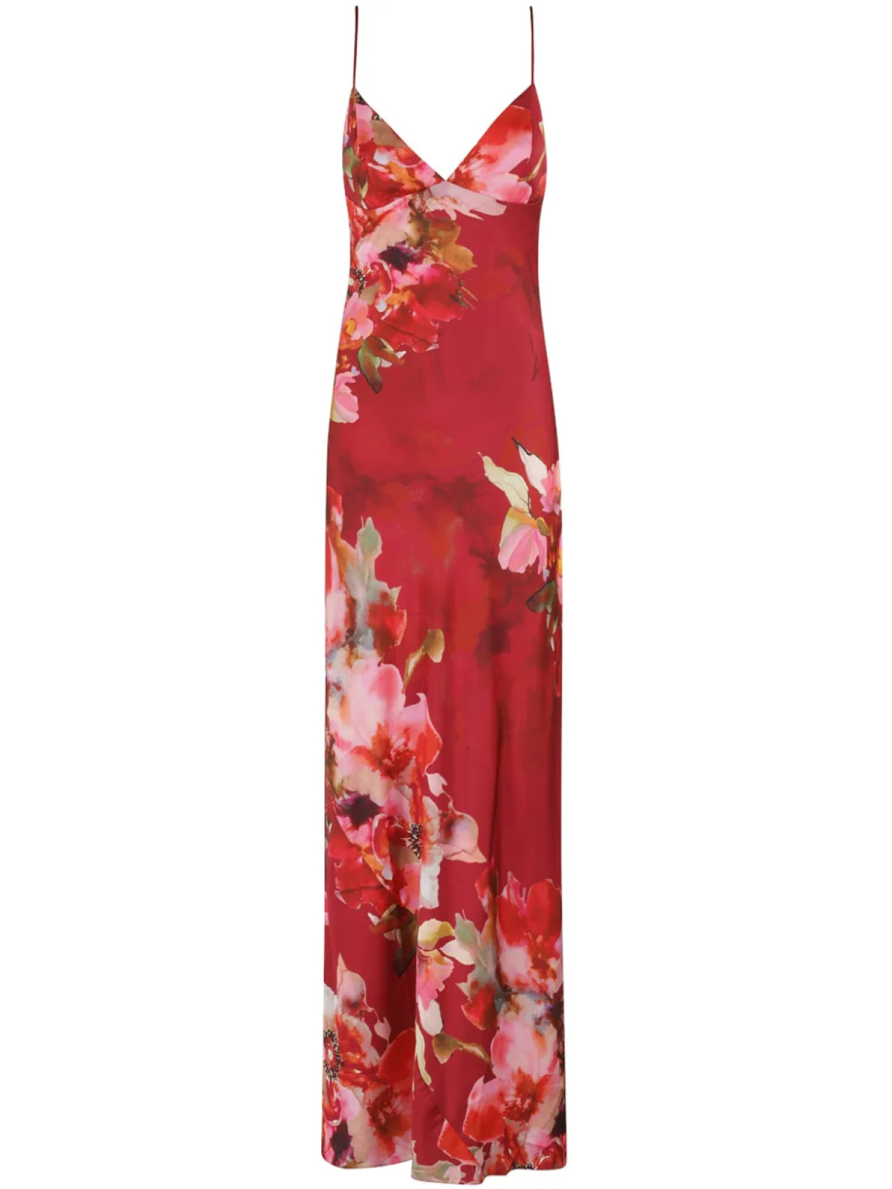 

Платье миди с цветочным принтом Hemant And Nandita, красный