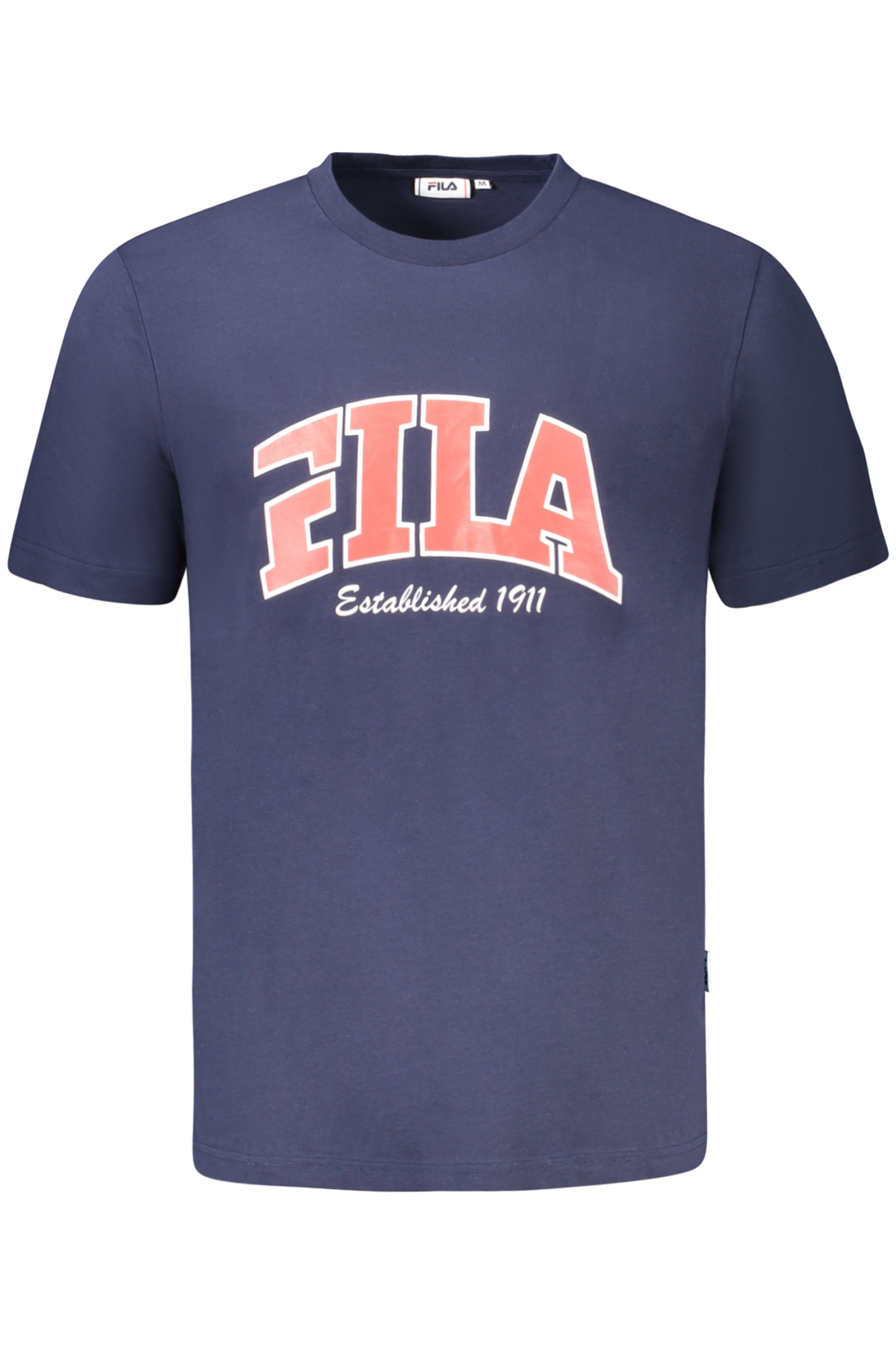 

Мужская футболка Fila хлопковая с контрастным принтом, синий