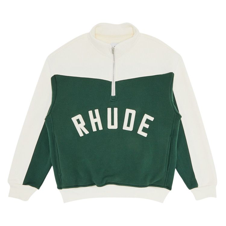 

Топ Rhude Monaco Half-Zip, Hunter Green/Cream