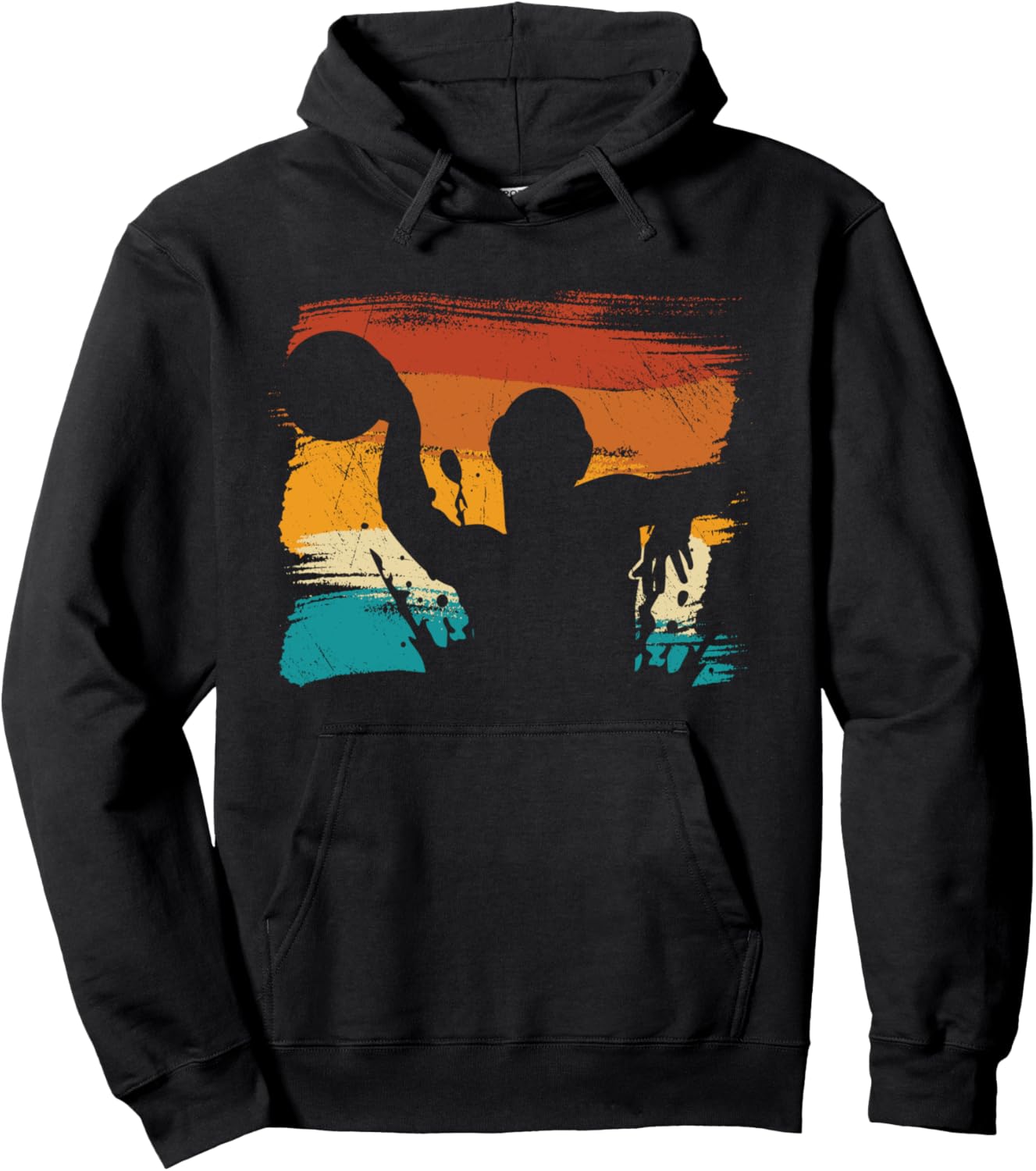 

Худи в стиле ретро-винтаж для вратаря и любителя спорта, посвященное водному поло Water Polo Waterpolo Men Boys, черный