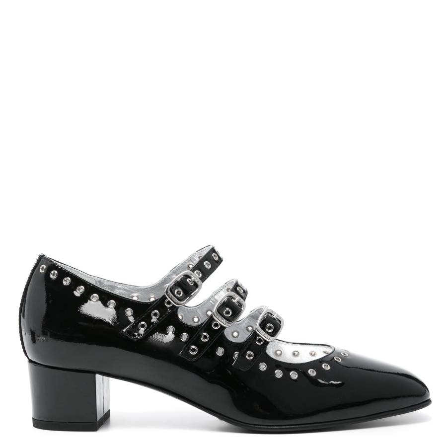 Туфли Carel Ladies Mary Jane из черной лакированной кожи с люверсами
