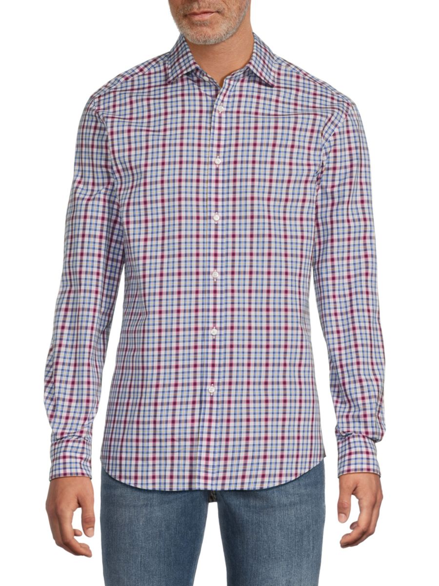 

Рубашка стандартного кроя из хлопка в клетку Ralph Lauren, цвет Purple Multi