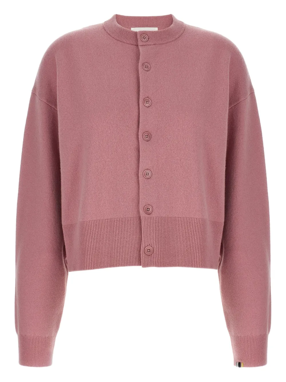

Кардиган с круглым вырезом и манжетами на рукавах extreme cashmere, розовый