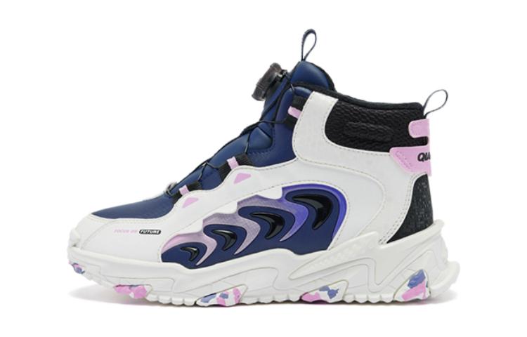 

QIAODAN Амортизация, износостойкие низкие детские повседневные кроссовки Blue Pink для подростков