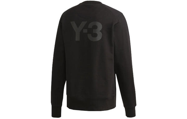 Толстовка men's y-3 ss21 logo printing round neck black Adidas, черный — фото 2