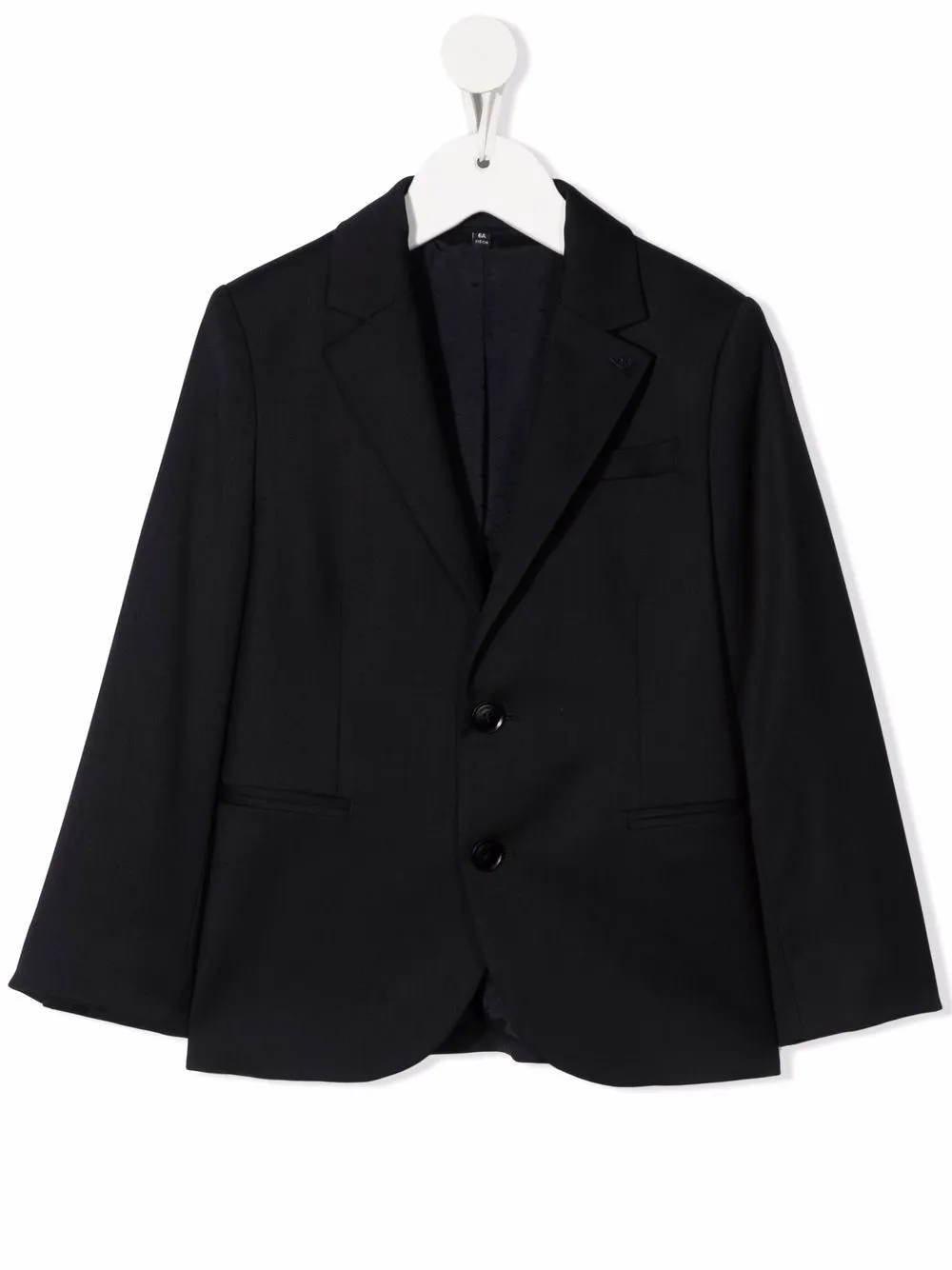 

Однобортный блейзер из шерсти Emporio Armani Kids, синий