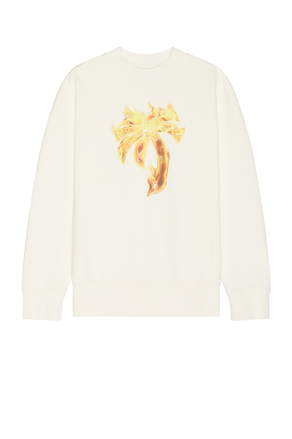 

Свитер мужской Burning Palm Crewneck Palm Angels, кремовый