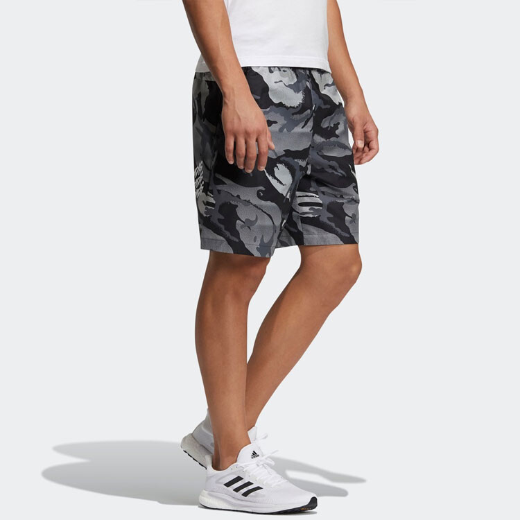 Повседневные шорты мужские бледно-сероватые Adidas, цвет Pale grayish — фото 4