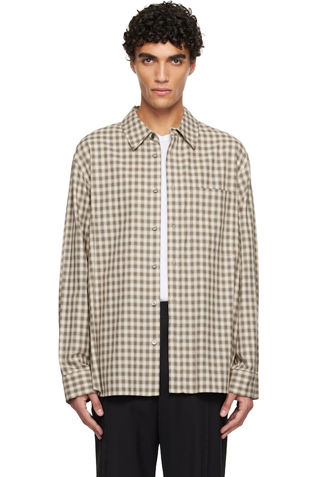 

Рубашка в мелкую клетку Solid Homme, коричневый