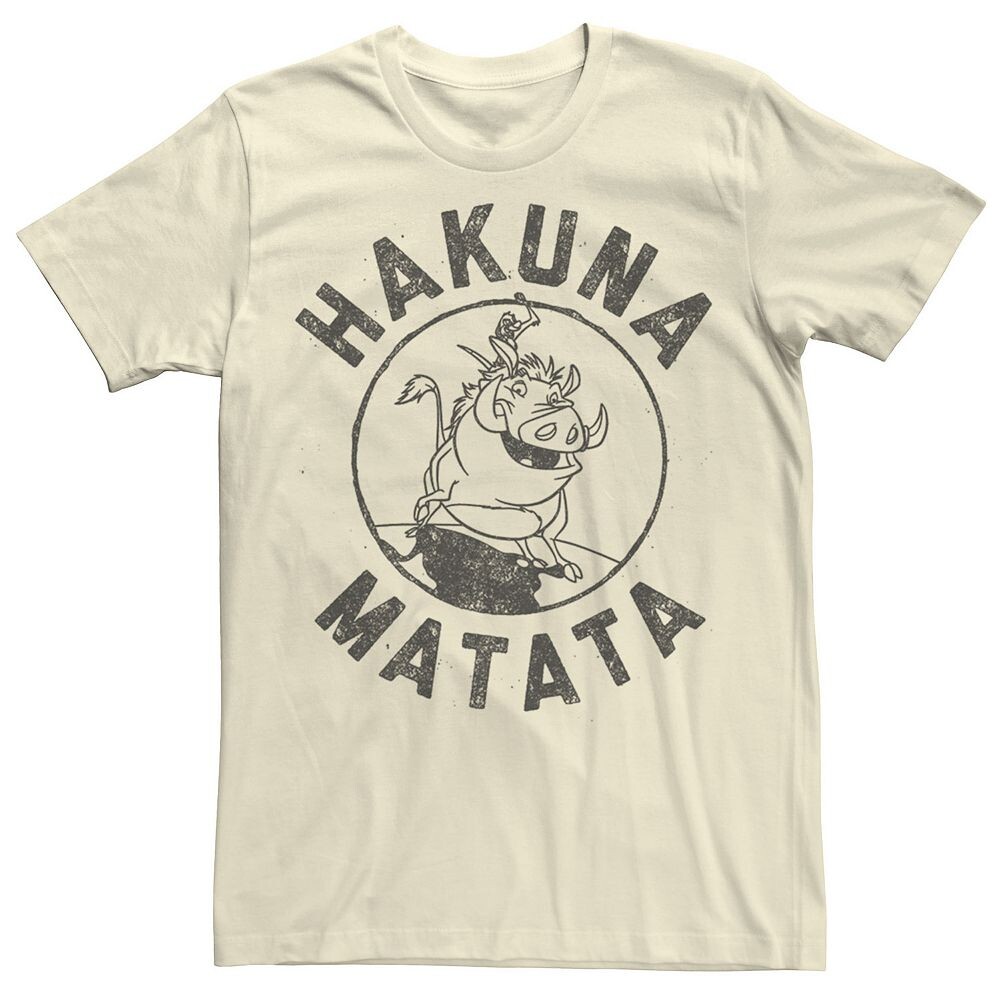 

Мужская футболка Disney's The Lion King Timon & Pumbaa Hakuna Matata, цвет Natural