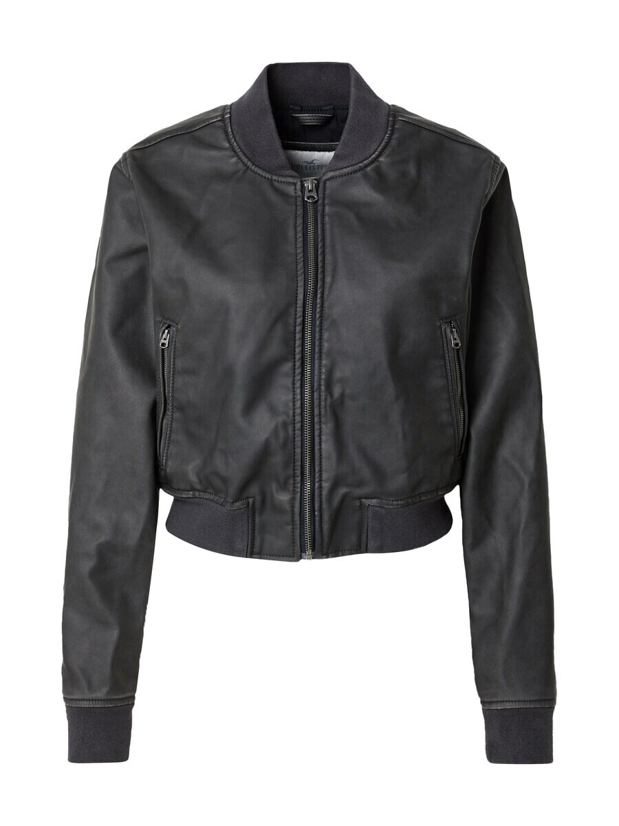

Кожаная куртка HOLLISTER Between-Season Jacket, черный