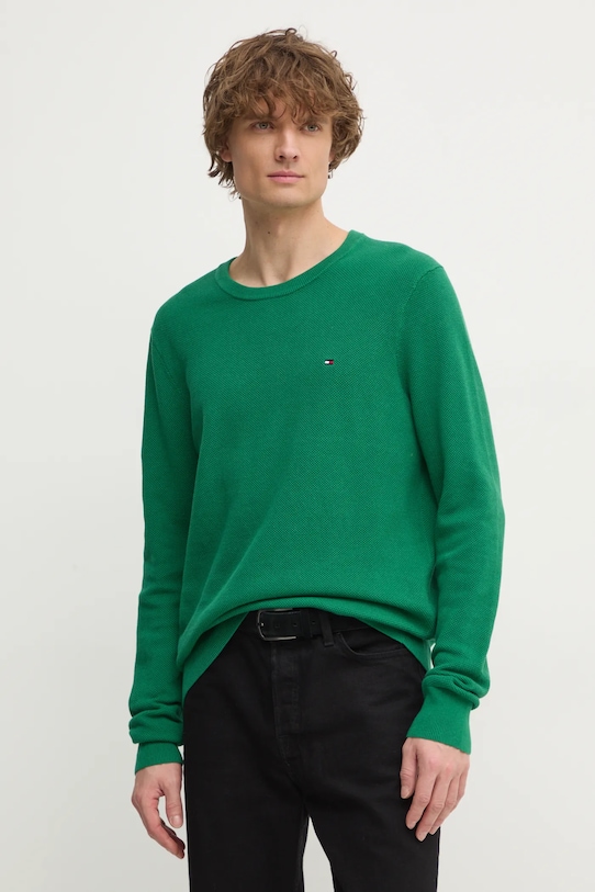 

Хлопковый свитер Tommy Hilfiger, зеленый