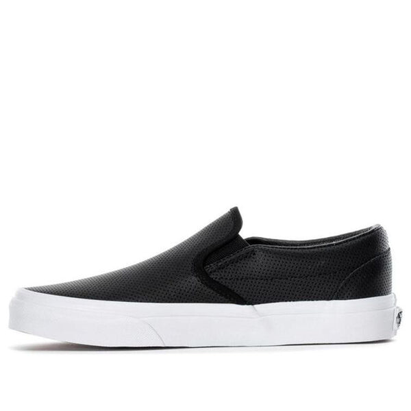 

Кроссовки slip-on perforated leather 'black' Vans, черный
