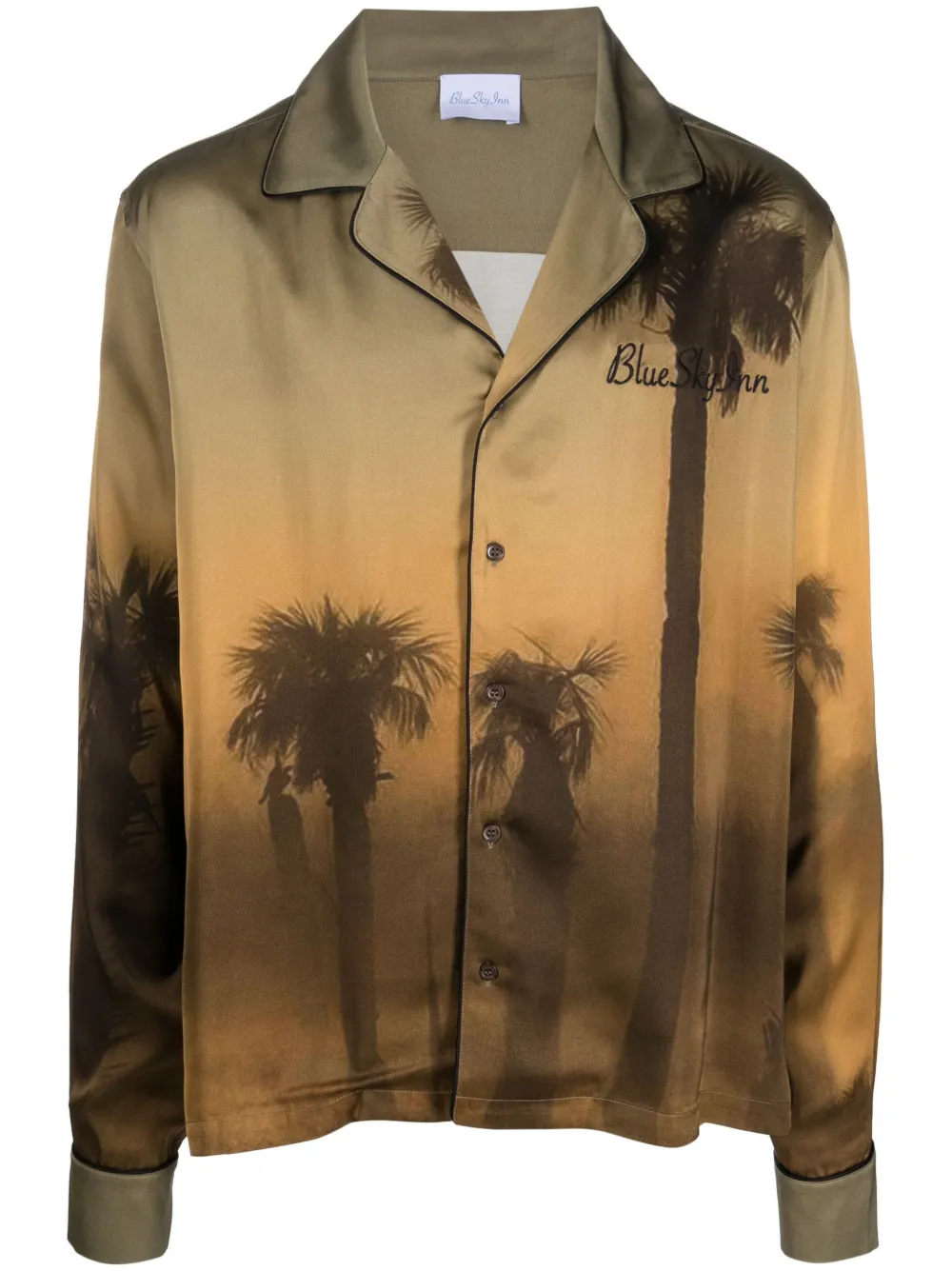 

Рубашка с длинными рукавами и принтом Blue Sky Inn, коричневый