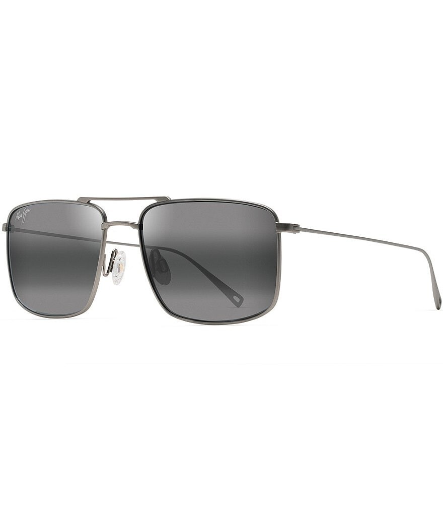 

Поляризованные солнцезащитные очки-авиаторы Maui Jim унисекс Mikioi 54 мм, серебро