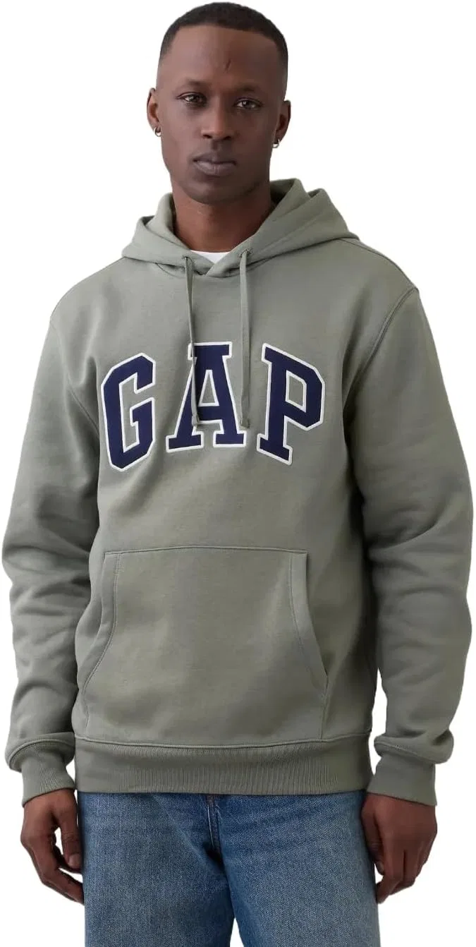 Худи мужское с логотипом GAP, цвет Mesculen Green V2