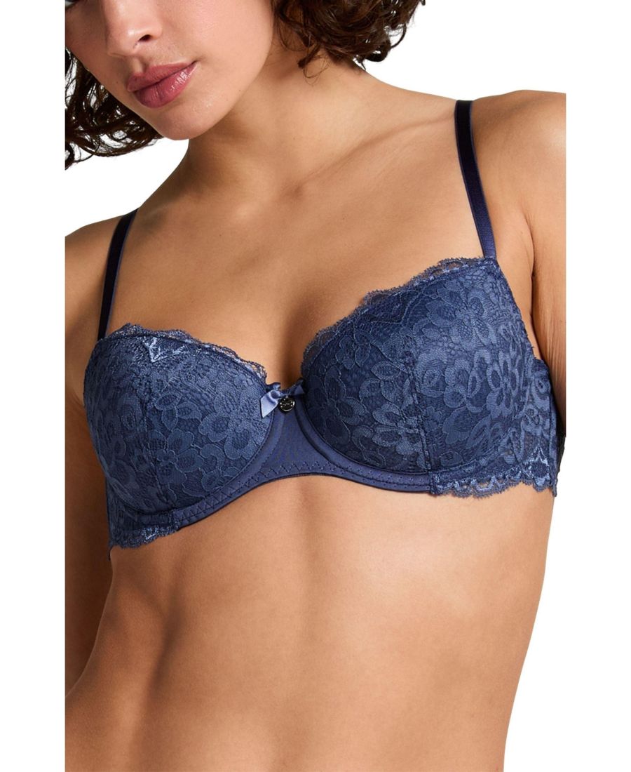 

Бюстгальтер Hunkemoller женский морской с мягкими чашками и на косточках Hunkemöller, Blue indigo