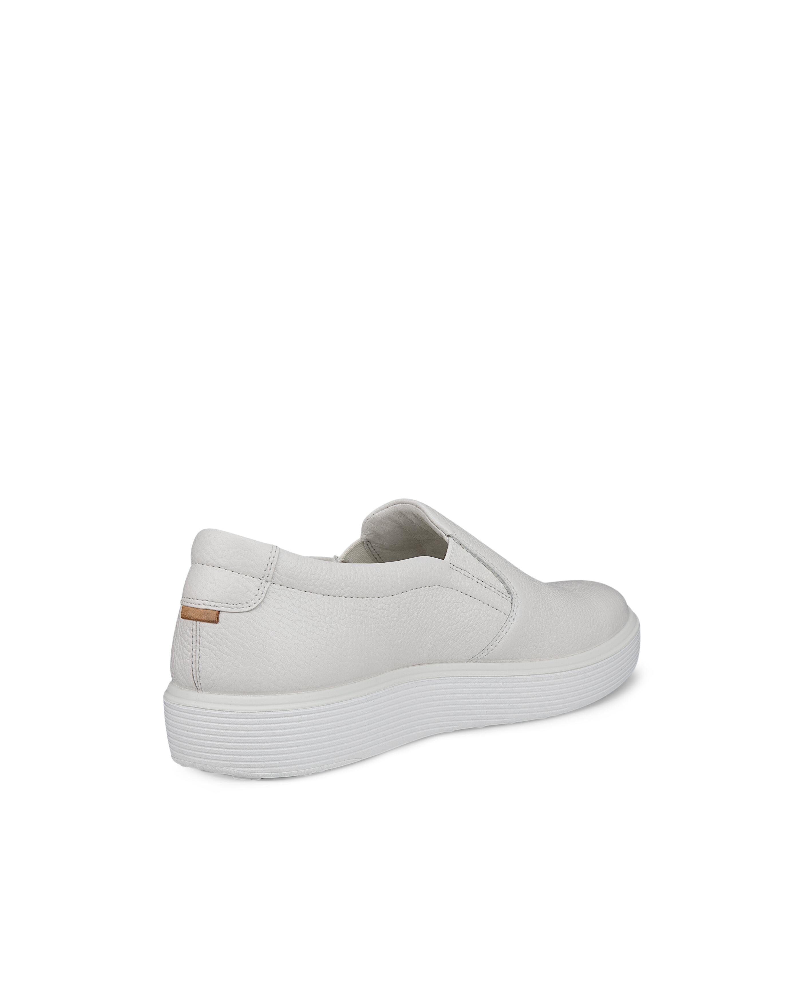 Слипоны ECCO SOFT 60 из натуральной кожи, легкие и высококачественные, WHITE — фото 2