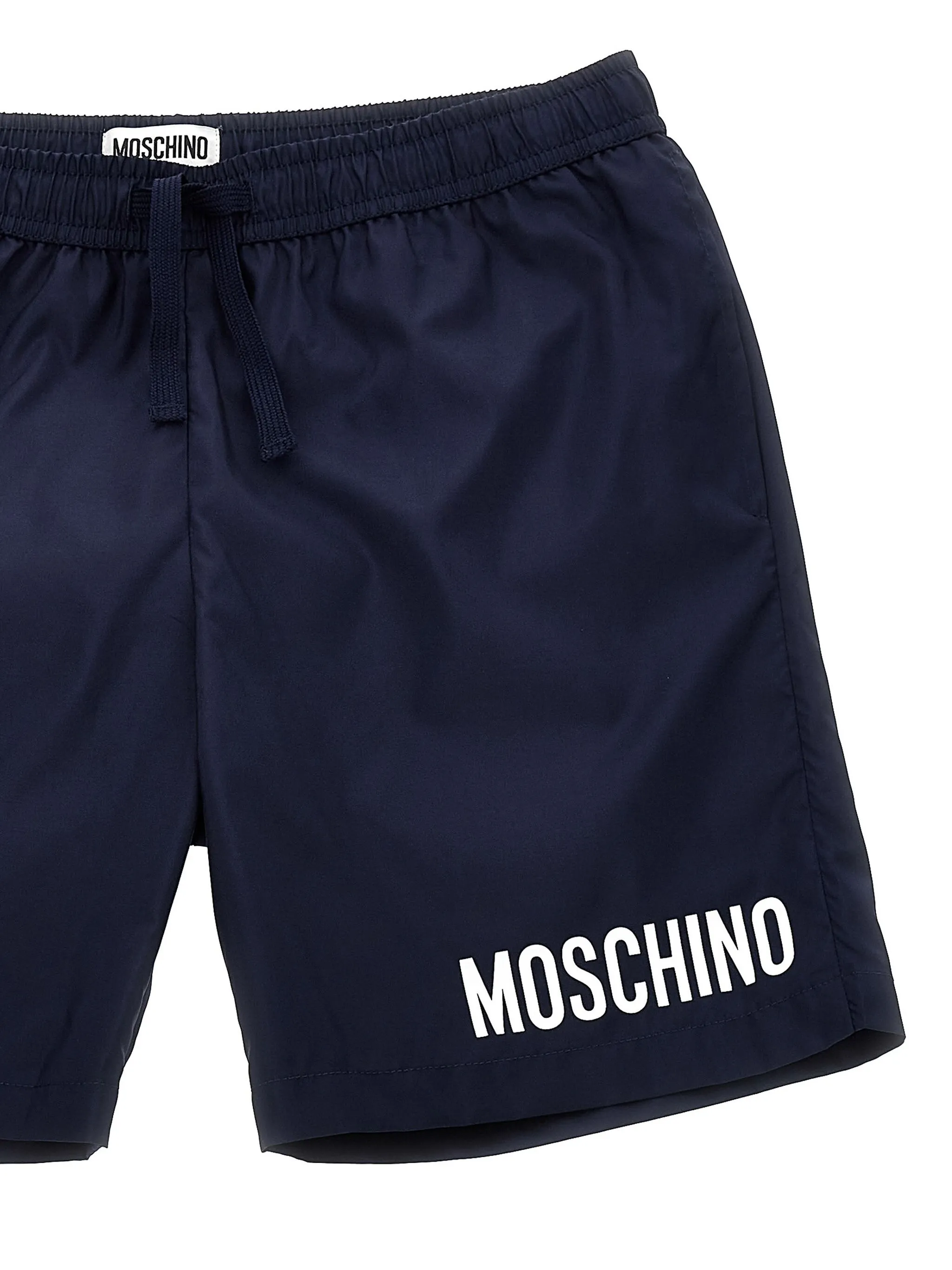 Плавки-шорты с логотипом Moschino Kids, синий — фото 3