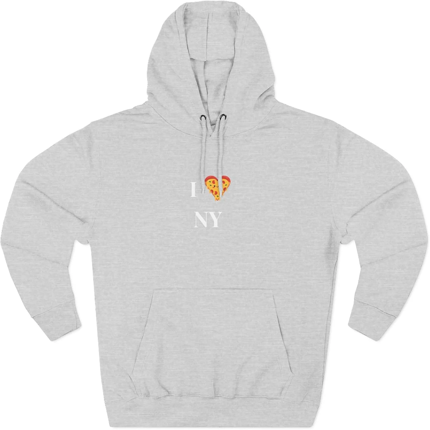 Толстовка I Pizza NY Hoodie - уютная флисовая толстовка для гурманов GENERIC, серый