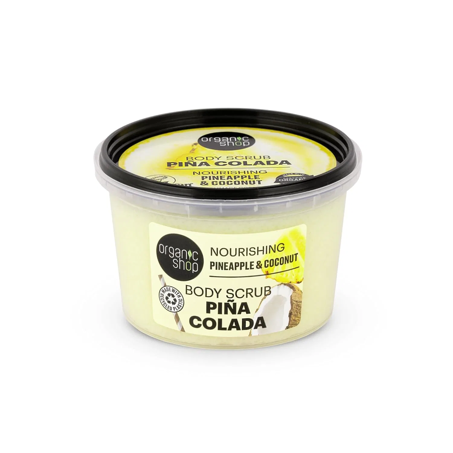 Питательный скраб для тела Organic Shop Pina Colada с ананасом и кокосом Organic Shop