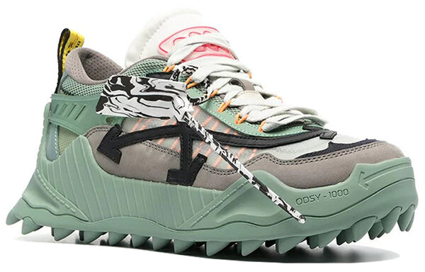 Кроссовки odsy-1000 wear-resistant running shoes black/green Off-White, черный — фото 3