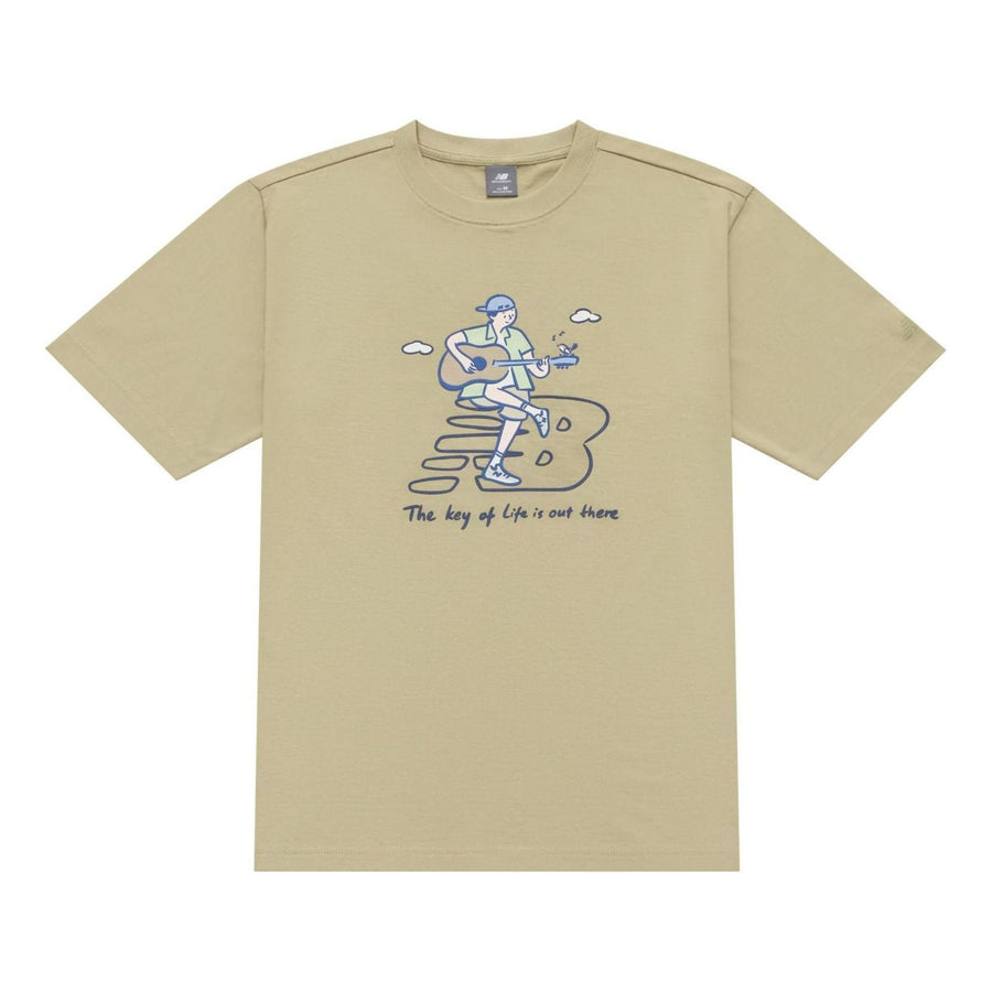 

Футболка New Balance x PK Guitar Graphic T-Shirt 'Light Brown', бежевый