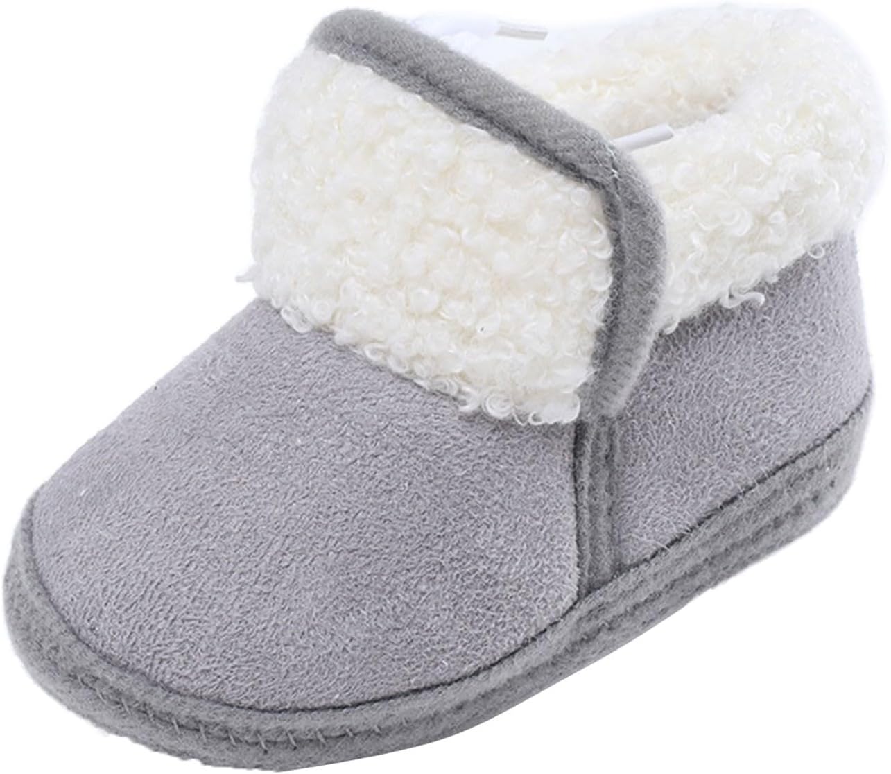 

Пушистые мягкие ботинки для малышей Зимние зимние зимние снегоступы для мальчиков и девочек Хлопковые теплые сапоги Комфортные кроссовки для лодыжки Generic, Grey