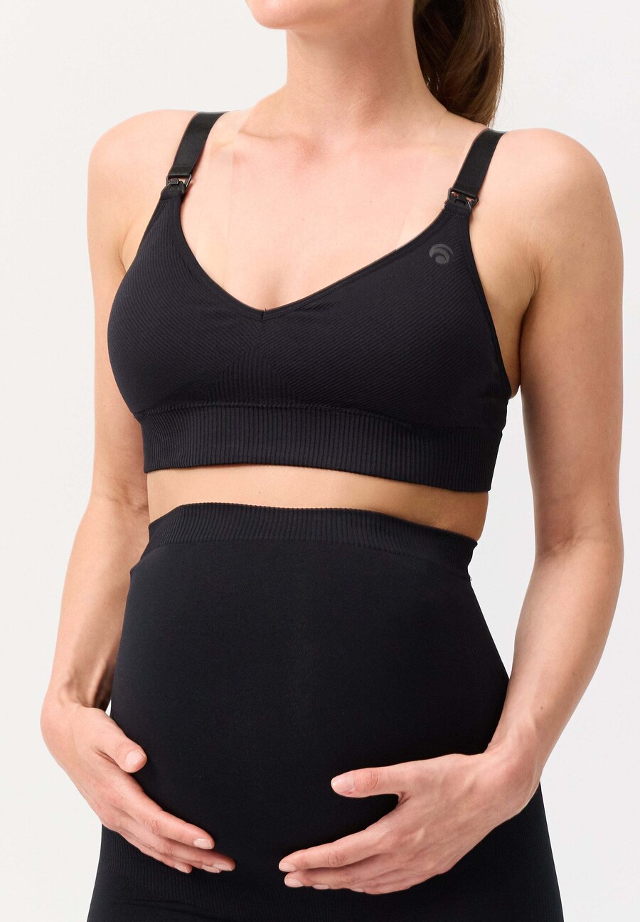 

Бюстгальтер-футболка для кормления OCEANSAPART Mila, черный