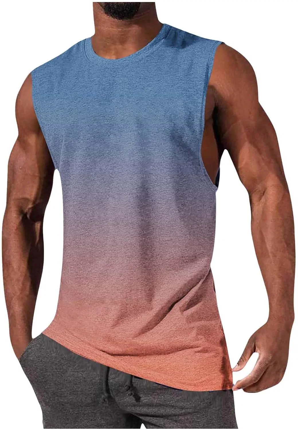 Мужская майка-борцовка Gradient Color, Navy