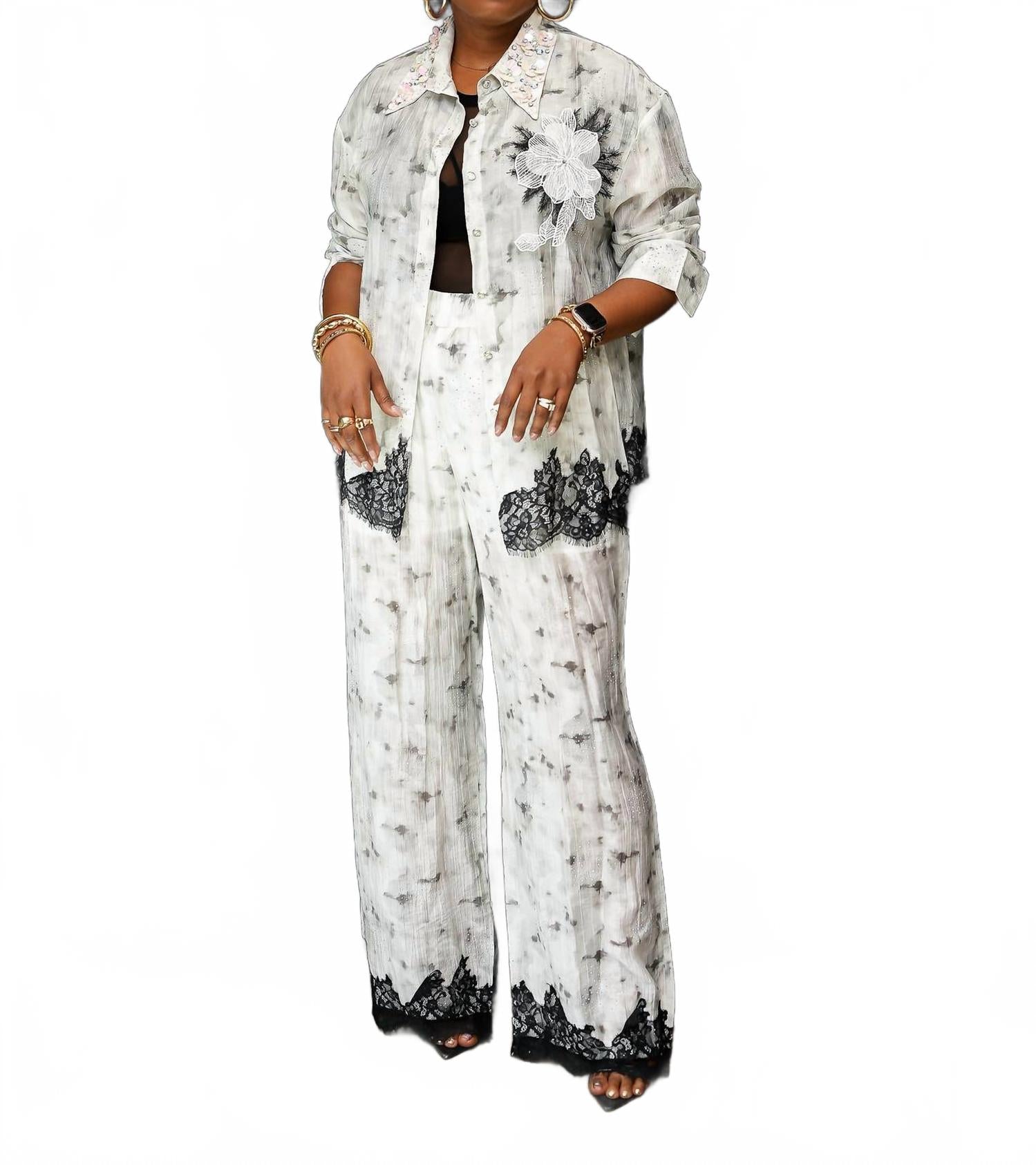 

Комплект «Полуночное цветение» в белом цвете Ce More, белый