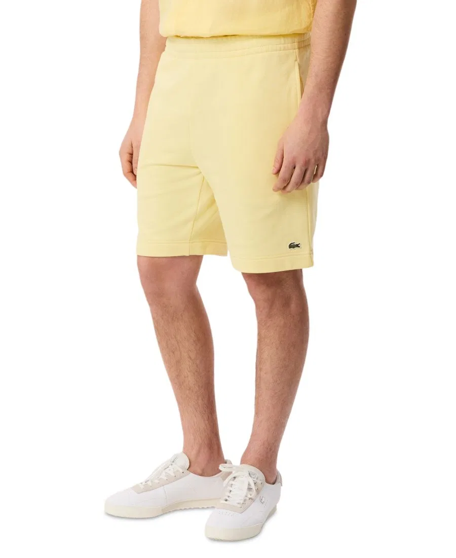 Мужские шорты прямого кроя на шнуровке Lacoste, желтый