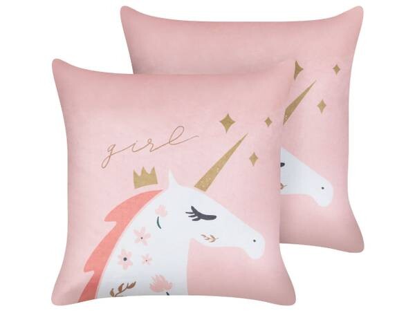 

Подушка Beliani 2 шт UNIOLA, 45x45x45 см цвет gold/pink/weiß