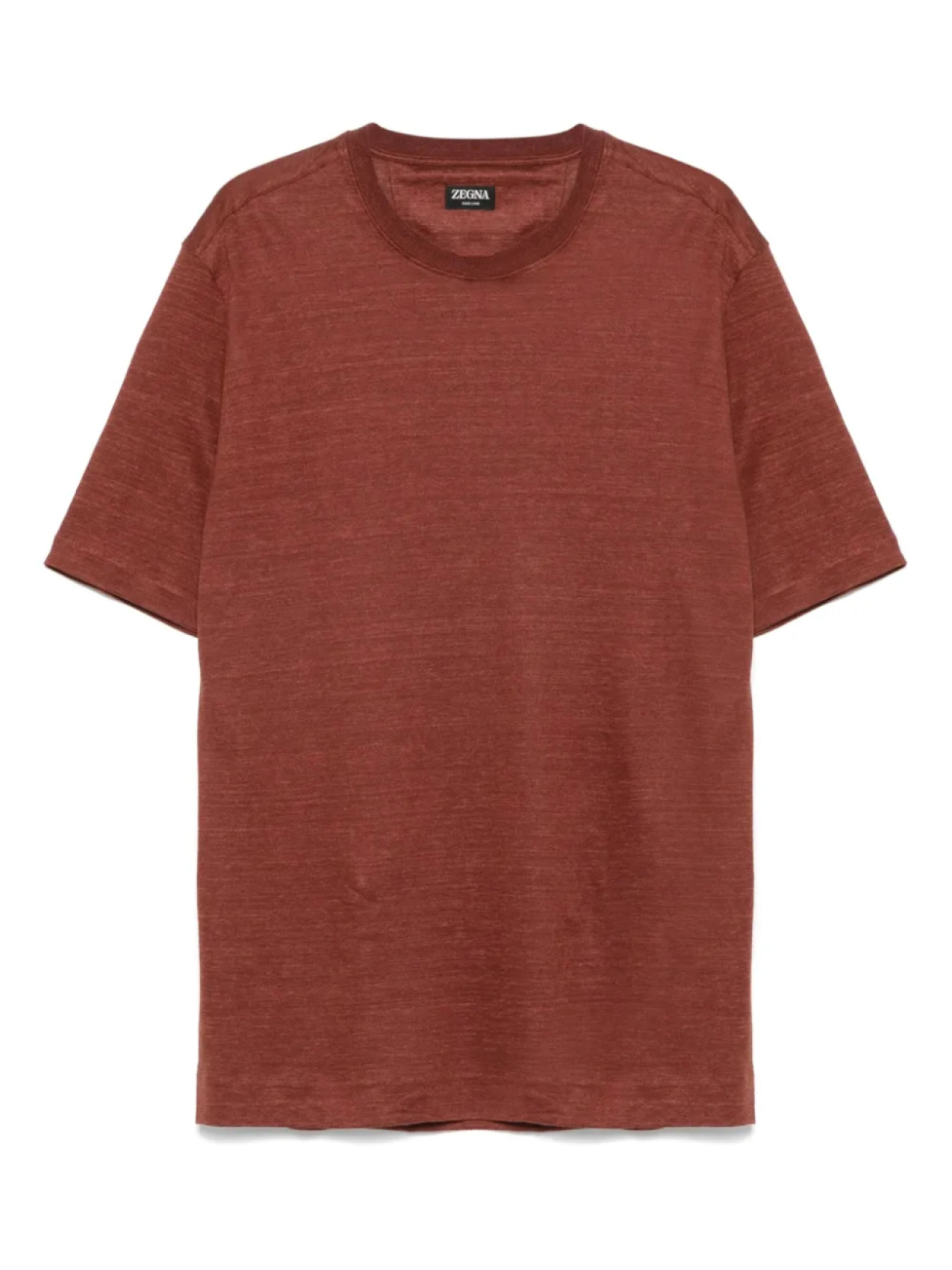 

Футболка Zegna из льна с коротким рукавом, коричневый
