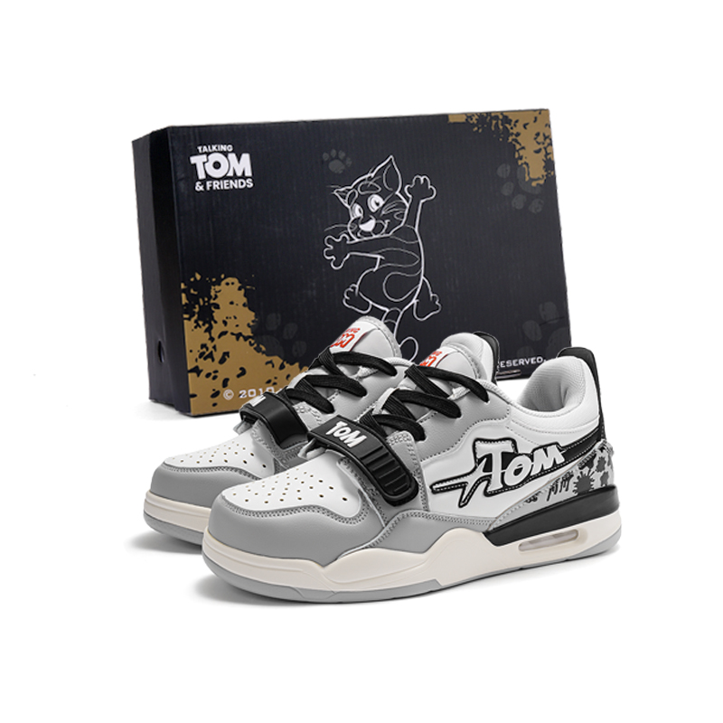 

TALKING TOM Винтажные баскетбольные кроссовки унисекс низкие бежево-желто-оранжевые бело-серо-черные серо-черные, цвет Gray Black