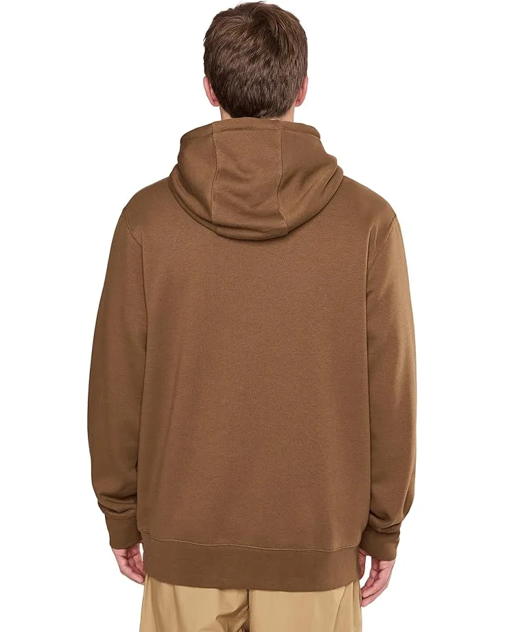 Толстовка Nike Club Fleece Pullover Hoodie, Mosswood Brown/Mosswood Brown/White — фото 4