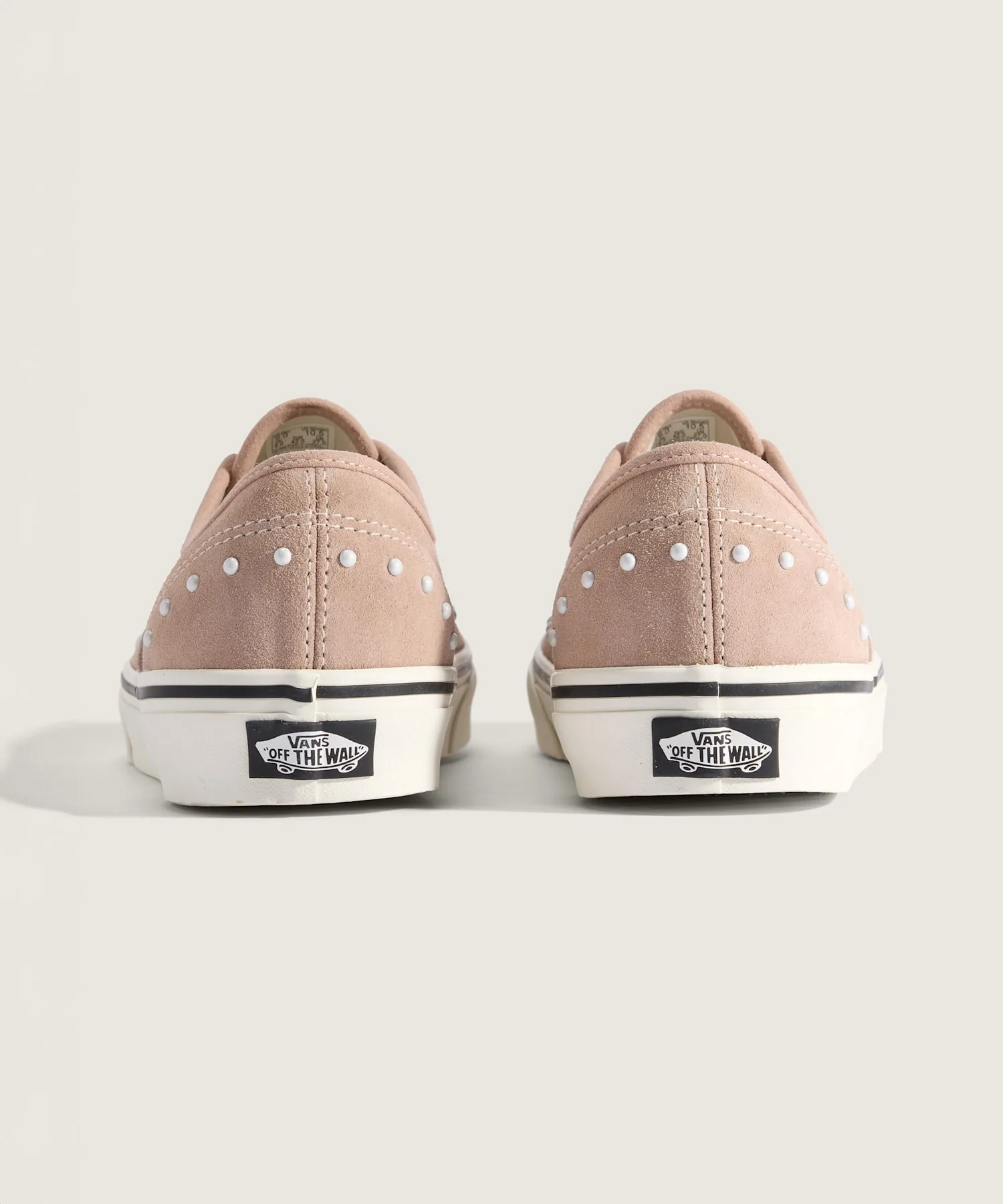 Кроссовки с жемчужными деталями и замшевым верхом Authentic Pearls Warm Taupe VANS бежевые — фото 4