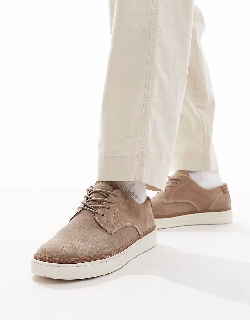 

Туфли на шнуровке Wade из замши Taupe Schuh, темно-серый