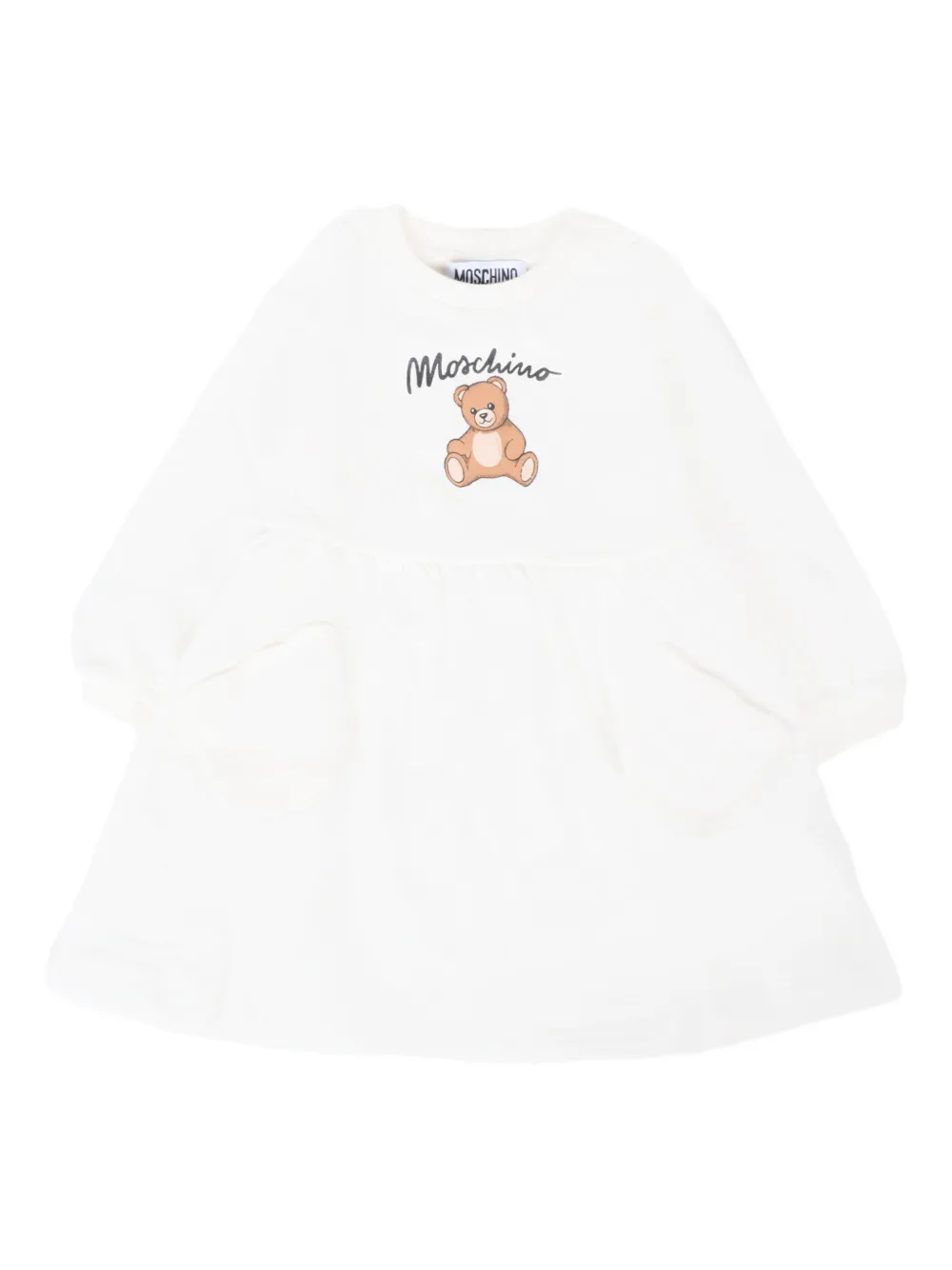 

Платье с карманом и принтом Тедди Moschino Kids