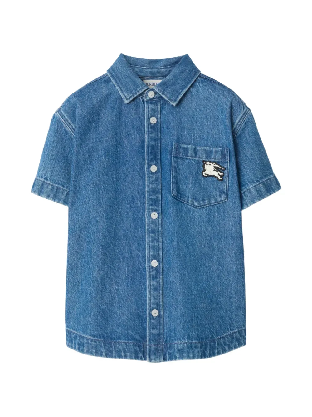 Джинсовая рубашка BURBERRY KIDS, синий