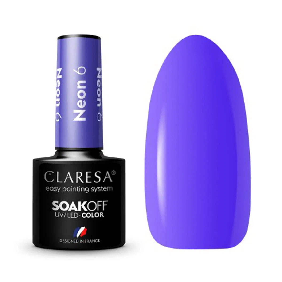 Неоновый УФ-гель-лак Claresa, 6 цветов, 5 мл Claresa