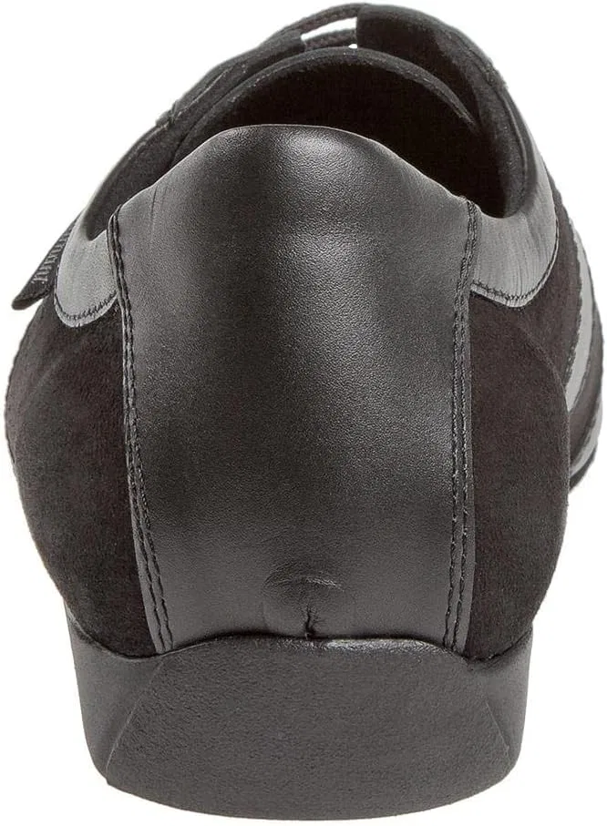 Diamant Мужские кожаные кроссовки для бальных танцев Diamond Leather 143 225 - 378 из микрофибры, черно-белые, размер H (широкая посадка) — фото 2
