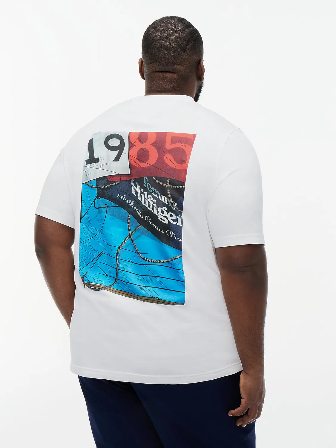 Футболка Tommy Hilfiger Big & Tall, White — фото 3