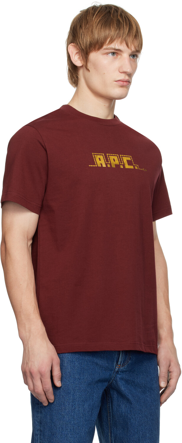 

Футболка со змеей A.P.C., Burgundy