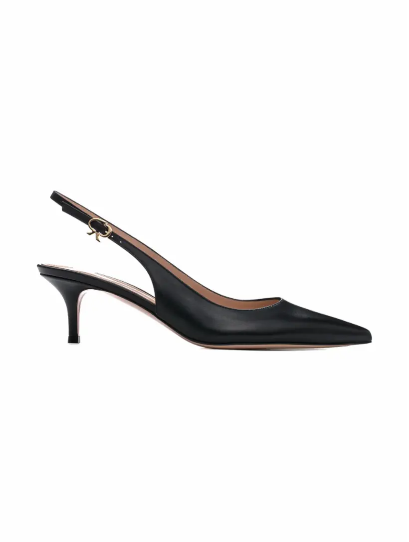 

Кожаные слингбэки Ribbon Gianvito Rossi, черный
