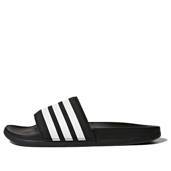 Тапочки adilette comfort slides 'core black white' Adidas, черный