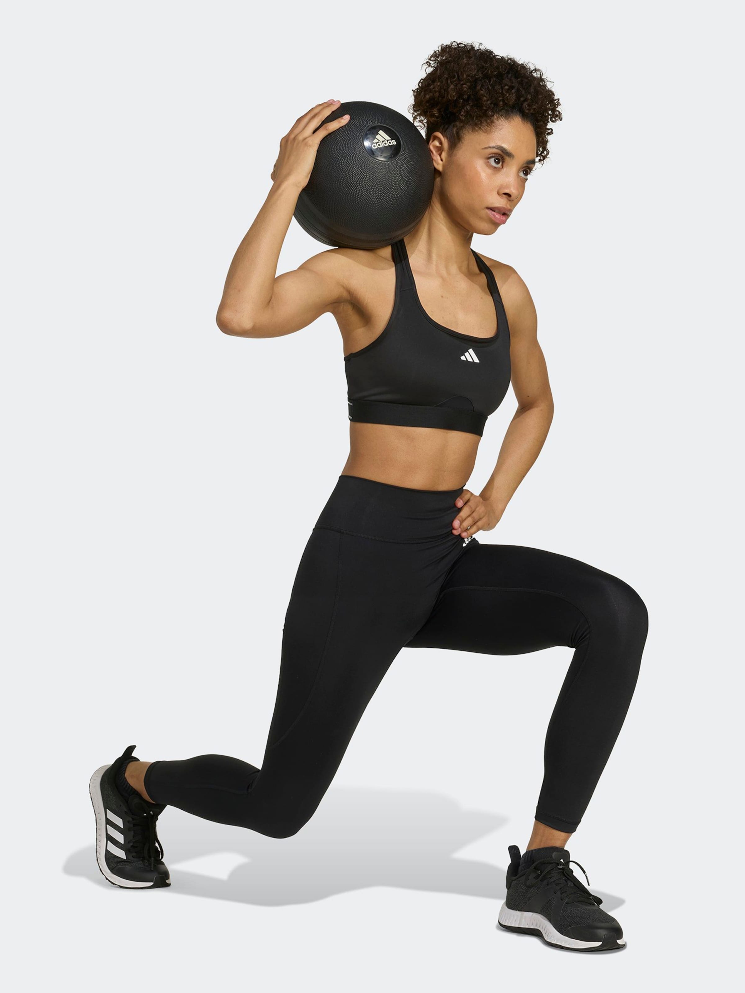 Adidas Performance Узкие спортивные штаны 'Optime Power Essentials' в черном цвете — фото 2