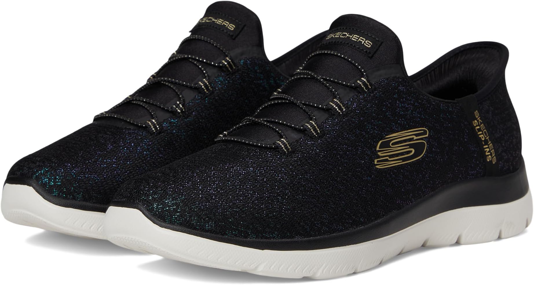 Кроссовки SKECHERS Summits-Lunar Glow Hands Free Slip-Ins, Black Gold