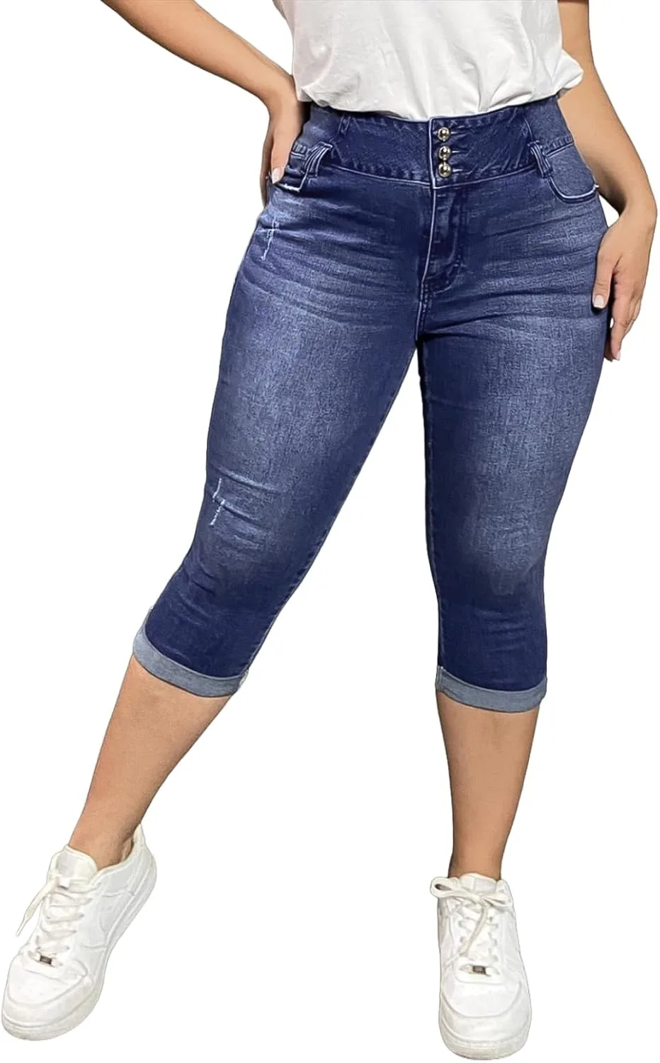 

Flamingals джинсы скинни для женщин Mid Waist, стрейч, Pull On