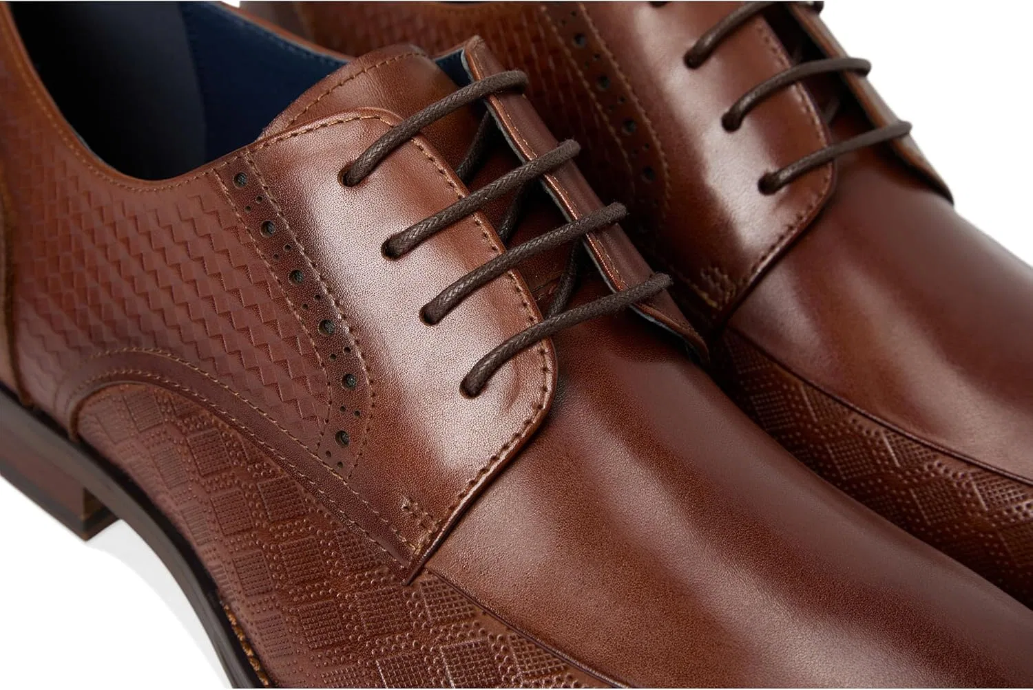 Мужские оксфорды Stacy Adams Simmons Bike Toe на шнуровке, Cognac — фото 2